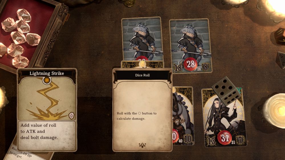 Gameplay di Voice of Cards Gameplay di Voice of Cards